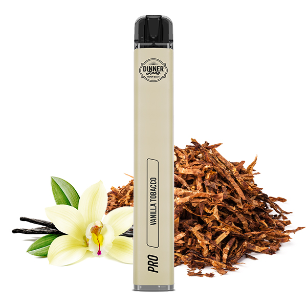 DINNER LADY Einweg E-Zigarette Vanilla Tobacco 20mg/ml *Abverkauf*