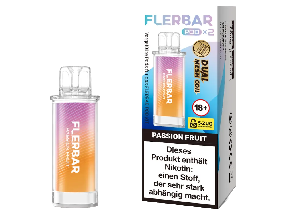 Flerbar Pod Passion Fruit 20mg/ml Nikotinsalz 2 Stück