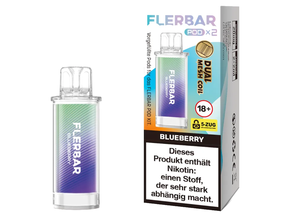 Flerbar Pod Blueberry 20mg/ml Nikotinsalz 2 Stück