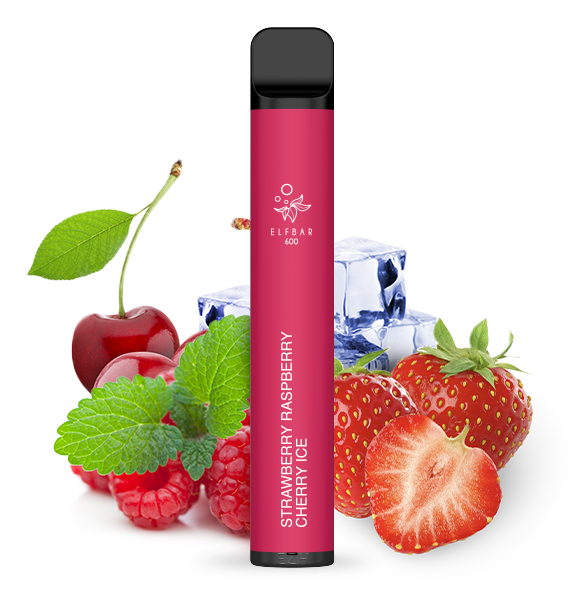 ELF BAR 600 Einweg E-Zigarette 20mg/ml Strawberry Raspberry Cherry Ice