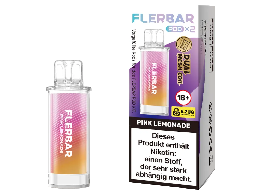 Flerbar Pod Pink Lemonade 20mg/ml Nikotinsalz 2 Stück 