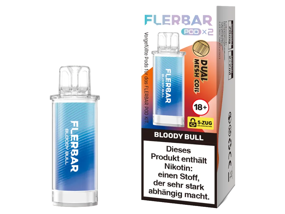 Flerbar Pod Bloody Bull 20mg/ml Nikotinsalz 2 Stück