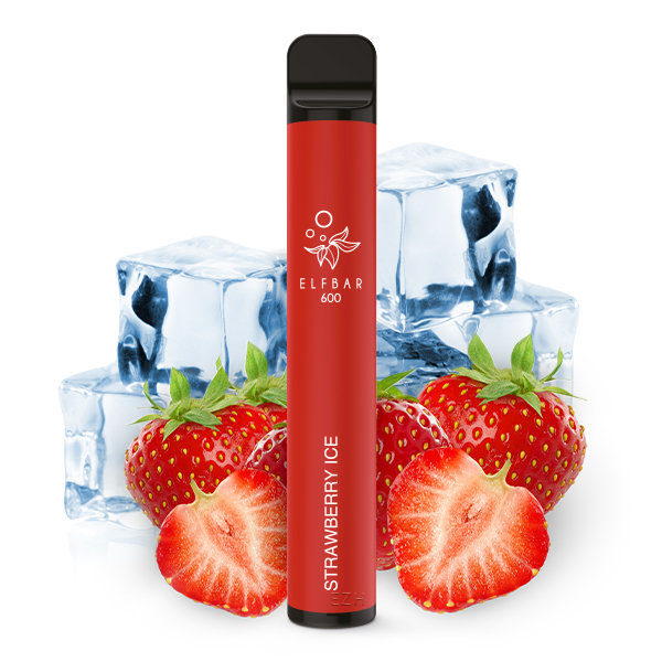 ELFBAR 600 Einweg E-Zigarette Strawberry Ice NIKOTINFREI