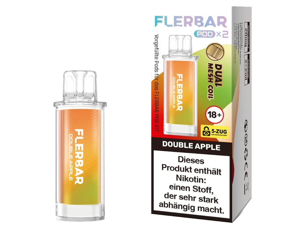 Flerbar Pod Double Apple 20mg/ml Nikotinsalz 2 Stück