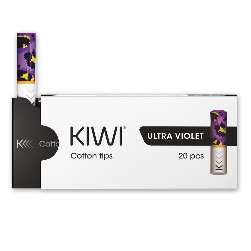 KIWI Cotton Filter Tips - 20 Stück je Packung - Ultra Violet