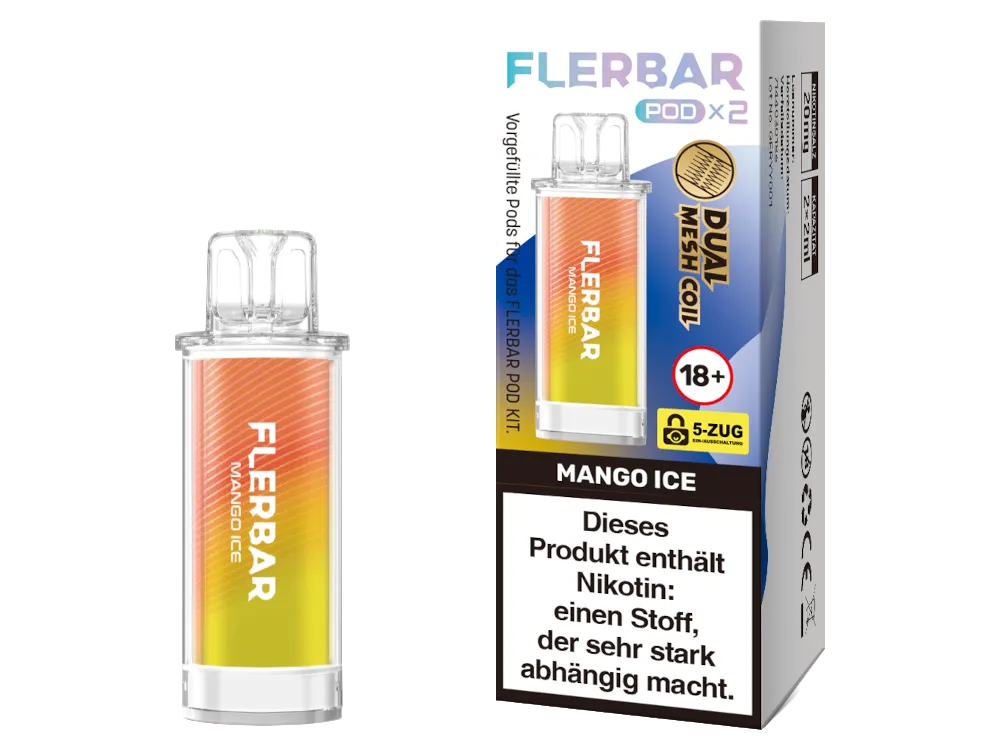 Flerbar Pod Mango Ice 20mg/ml Nikotinsalz 2 Stück