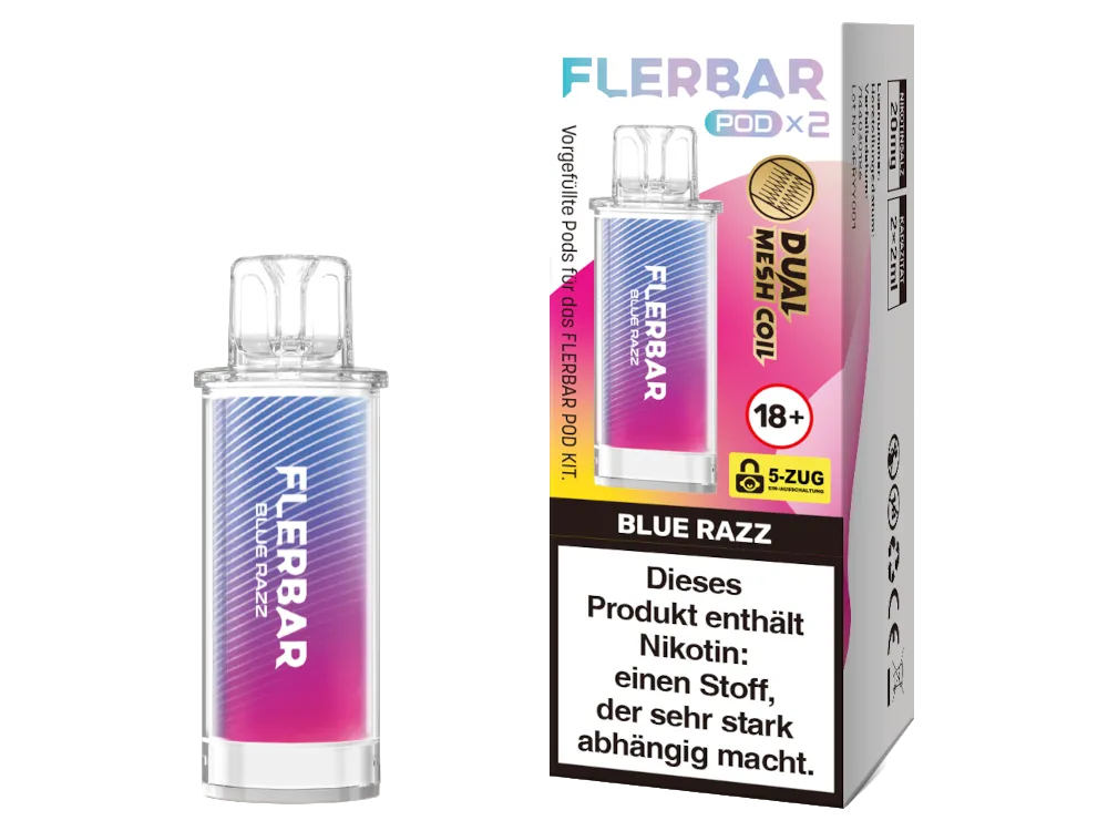 Flerbar Pod Blue Razz 20mg/ml Nikotinsalz 2 Stück