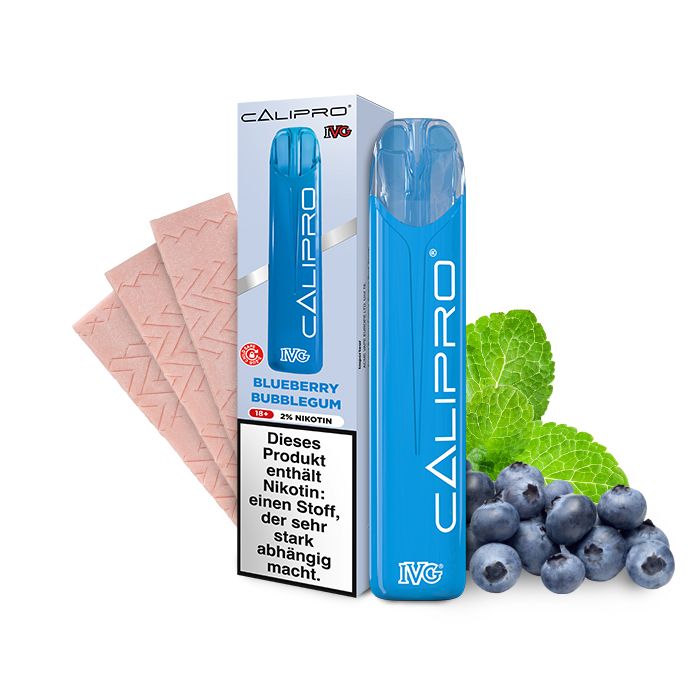 IVG Calipro Blueberry Bubblegum Einweg E Zigarette 20mg/ml *Abverkauf*