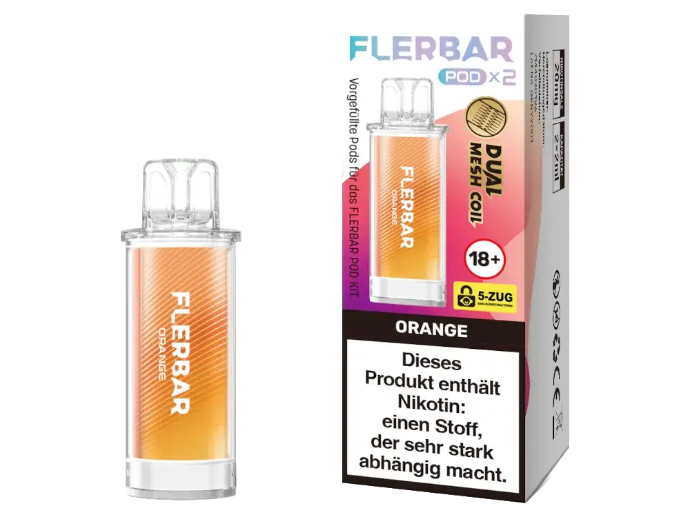 Flerbar Pod Orange 20mg/ml Nikotinsalz 2 Stück