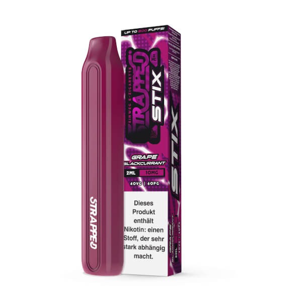 Strapped STIX Grape Blackcurrant Einweg E-Zigarette 10mg/ml
